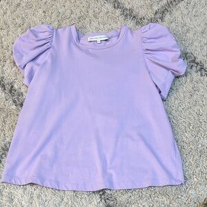English Factory Lavender Puff Sleeve Tee